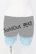 MARBLE / ラッセルレースペチパンツ  ブラック×サックス O-25-03-31-003-GO-PA-IG-ZI