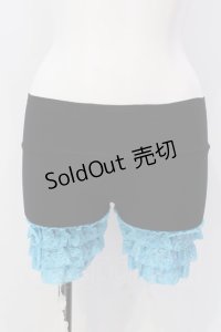 MARBLE / ラッセルレースペチパンツ  ブラック×サックス O-25-03-31-003-GO-PA-IG-ZI