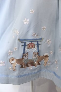 画像2: Amavel / 柴犬神社の春詣ロングスカート  サックス O-25-03-31-022-CA-SK-OW-OS