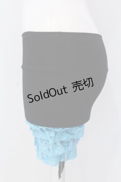 画像2: MARBLE / ラッセルレースペチパンツ  ブラック×サックス O-25-03-31-003-GO-PA-IG-ZI
