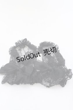 画像1: ATELIER PIERROT / レースグローブ　ショート丈　指ぬき  ブラック O-25-04-02-033-EL-ZA-OW-OS