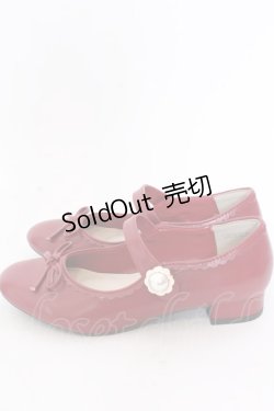 画像2: axes femme / リボン付きフラットパンプス M ワイン O-25-04-02-055-AX-SH-OW-OS