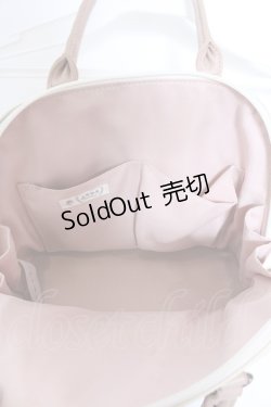 画像3: 【SALE】axes femme / ポーチ付スカラップブガッティバッグ  ピンク×キナリ O-25-04-02-003-AX-BG-OW-ZTK020