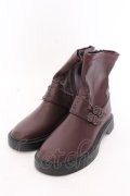 axes femme / アンティークバックル使いブーツ M ワイン O-25-04-02-056-AX-SH-OW-OS