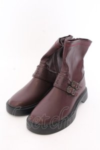 axes femme / アンティークバックル使いブーツ M ワイン O-25-04-02-056-AX-SH-OW-OS