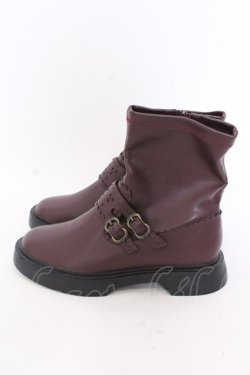 画像2: axes femme / アンティークバックル使いブーツ M ワイン O-25-04-02-056-AX-SH-OW-OS