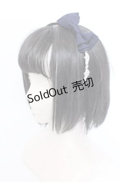 画像1: Innocent World / バラレースタックリボンカチューシャ  ネイビー O-25-04-02-064-IW-AC-IG-OS