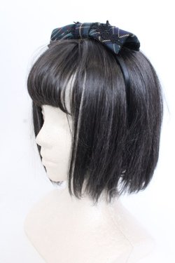 画像1: Innocent World / プレイドカチューシャ  グリーンチェック O-25-04-02-065-IW-AC-IG-OS
