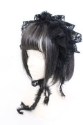 MARBLE / 総レースヘッドドレス  ブラック O-25-04-02-066-GO-ZA-IG-OS