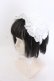 画像1: ATELIER PIERROT / Lace-up Frill Headdress  ホワイト O-25-04-02-075-EL-AC-IG-OS (1)