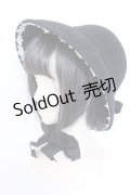 Moi-meme-Moitie / クロスロゴチャームカトリーヌハット 56 ブラック×ホワイト O-25-04-02-077-MO-ZA-IG-OS
