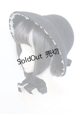 画像1: Moi-meme-Moitie / クロスロゴチャームカトリーヌハット 56 ブラック×ホワイト O-25-04-02-077-MO-ZA-IG-OS