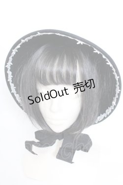 画像2: Moi-meme-Moitie / クロスロゴチャームカトリーヌハット 56 ブラック×ホワイト O-25-04-02-077-MO-ZA-IG-OS
