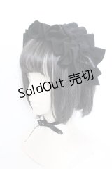 MARBLE / ボリュームフリル＆レースヘッドドレス  ブラック O-25-04-02-080-GO-AC-IG-OS