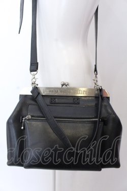 画像1: Jean Paul GAULTIER / メタルプレートがま口バッグ  ブラック O-25-04-02-006-GO-BG-OW-OS