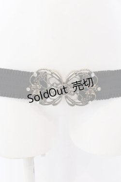 画像1: axes femme / 立体バラクラシカルゴムベルト  ゴールド O-25-04-02-014-AX-ZA-OW-OS