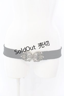 画像2: axes femme / 立体バラクラシカルゴムベルト  ゴールド O-25-04-02-014-AX-ZA-OW-OS