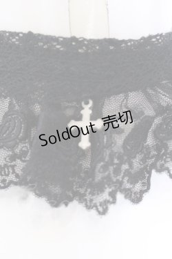 画像2: ATELIER PIERROT / 十字架レースチョーカー  ブラック O-25-04-02-019-EL-AC-OW-OS