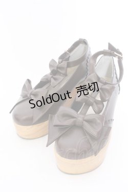 画像1: axes femme kawaii / トリプルリボンシューズ M ブラウン O-25-04-02-024-AX-SH-OW-OS