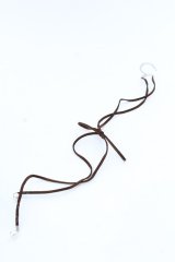 MARBLE / レザーコードネックレス  ブラウン O-25-04-02-026-GO-AC-IG-OS