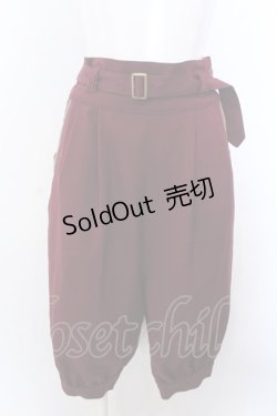 画像1: axes femme / カボチャハーフパンツ M ワイン O-25-04-04-001-AX-PA-OW-ZT010