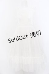 axes femme kawaii / ドットチュールエプロン M シロ O-25-04-04-029-AX-OP-OW-OS