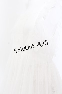 画像2: axes femme kawaii / ドットチュールエプロン M シロ O-25-04-04-029-AX-OP-OW-OS