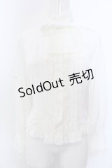 Innocent World / スタンドカラーリボン付きブラウス S シロ O-25-04-04-031-IW-BL-OW-OS
