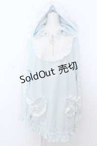Amavel / フリルパーカーワンピース  サックス O-25-04-04-035-CA-OP-IG-OS