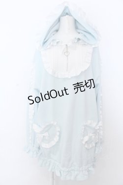 画像1: Amavel / フリルパーカーワンピース  サックス O-25-04-04-035-CA-OP-IG-OS