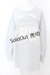 Honey Cinnamon / Honey Twin Bear リボンスウェット F サックス O-25-04-04-040-LO-TO-OW-OS