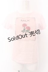 MILK / サロン・ド・ローズ Tee  ピンク O-25-04-04-041-ML-TO-OW-OS