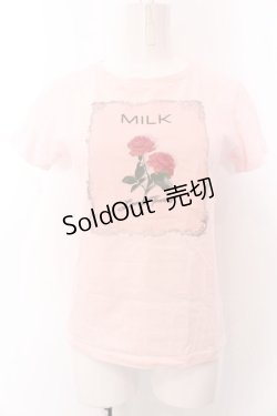 画像1: MILK / サロン・ド・ローズ Tee  ピンク O-25-04-04-041-ML-TO-OW-OS