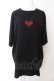 画像1: BACKSTAGE PASS / SPIDER WEBラインストーン ビッグシルエット Tシャツ F ブラック×レッド O-25-04-04-042-PU-TO-OW-OS (1)