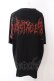 画像3: BACKSTAGE PASS / SPIDER WEBラインストーン ビッグシルエット Tシャツ F ブラック×レッド O-25-04-04-042-PU-TO-OW-OS (3)