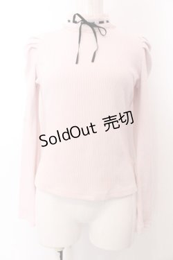 画像1: Honey Cinnamon / ハイネックパワショルトップス F ピンク O-25-04-04-043-LO-TO-OW-OS