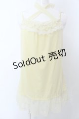 axes femme / ラメドットホルターキャミ M イエロー O-25-04-04-048-AX-TO-OW-OS