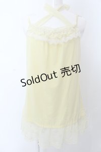 axes femme / ラメドットホルターキャミ M イエロー O-25-04-04-048-AX-TO-OW-OS