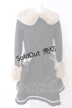 画像1: LOLITAその他 / ファー付き丸襟コート S クロ O-25-04-04-054-LO-CO-OW-OS