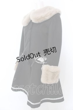 画像2: LOLITAその他 / ファー付き丸襟コート S クロ O-25-04-04-054-LO-CO-OW-OS