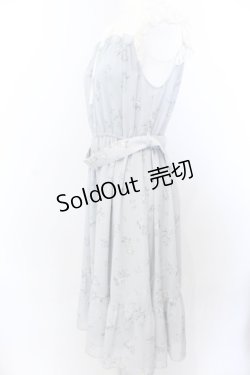 画像2: axes femme / レース切替花柄ワンピース M サックス O-25-04-04-056-AX-OP-OW-OS