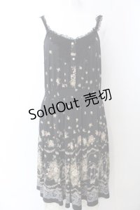 axes femme / レースパネルブーケ花柄ワンピース M クロ O-25-04-04-057-AX-OP-OW-OS