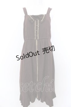 画像1: axes femme / レースリボンワンピース M ブラウン O-25-04-04-058-AX-OP-OW-OS
