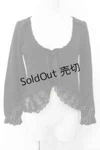 axes femme / 編み上げデザインプルオーバー M クロ O-25-04-04-061-AX-TO-OW-OS