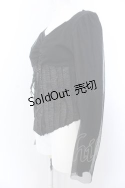 画像2: h.NAOTO / コルセット風カットソー  ブラック O-25-04-04-064-HN-TO-OW-OS
