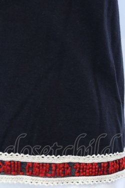 画像2: Jean Paul GAULTIER FEMME / 裾刺繍Tシャツ 40 ブラック O-25-04-04-065-GO-TO-OW-OS
