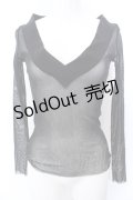 Jean Paul GAULTIER　FEMME / パワーネットVネックトップス 40 ブラック O-25-04-04-066-GO-TO-OW-OS