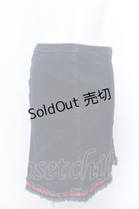 Jean Paul GAULTIER　FEMME / 裾刺繍デニムスカート 38 インディゴ O-25-04-04-067-GO-SK-OW-OS