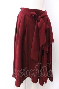 axes femme / ラッフルレーススカート M ワイン O-25-04-04-068-AX-TO-OW-ZT010