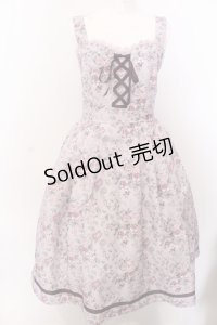 axes femme / ロマンティックローズ柄ジャンパースカート F ピンク O-25-04-04-075-AX-OP-OW-OS